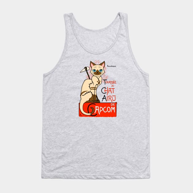 Monster Hunter World cat Tank Top by FbsArts